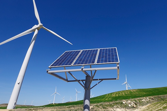 Off Grid renewable energy power generation using wind and solar energy system in a mini-grid like environment